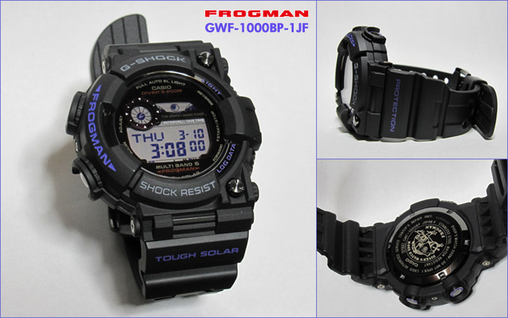 カシオFROGMAN「GWF-1000」ソーラー電波　昨年３月購入　ほぼ未使用！