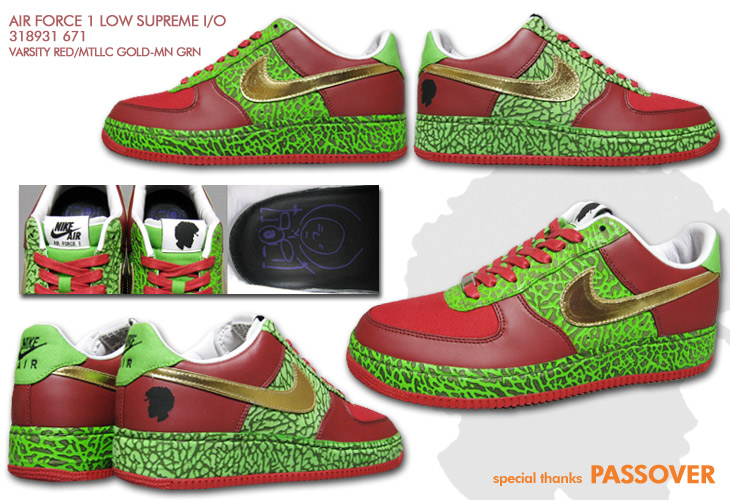 AIR FORCE 1 SUPREME I/O@671 J[ / "1WORLD" QUESTLOVE MODEL