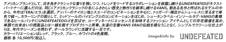 Hernan Era LX / VANS×UNDEFEATED
