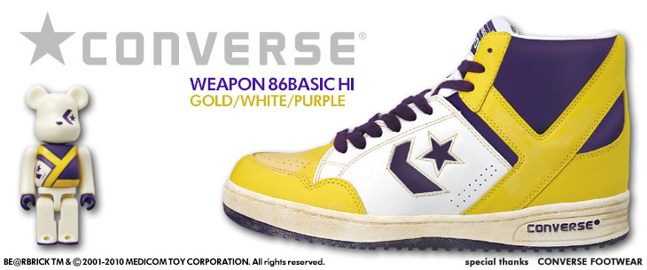 CONVERSE WEAPON 86BASIC HI / CHEVRON & STAR & BE＠RBRICK