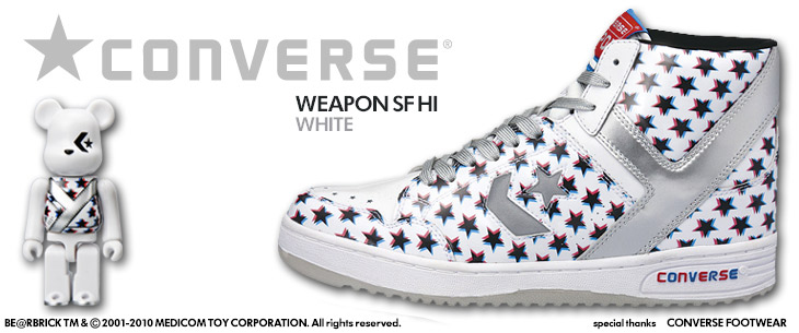 CONVERSE WEAPON SF HI / CHEVRON & STAR & BE＠RBRICK