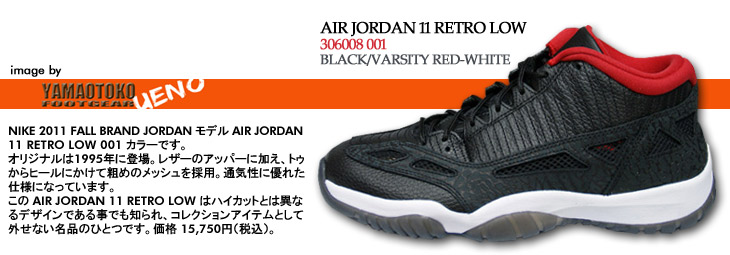 AIR JORDAN 11 RETRO LOW　001 カラー