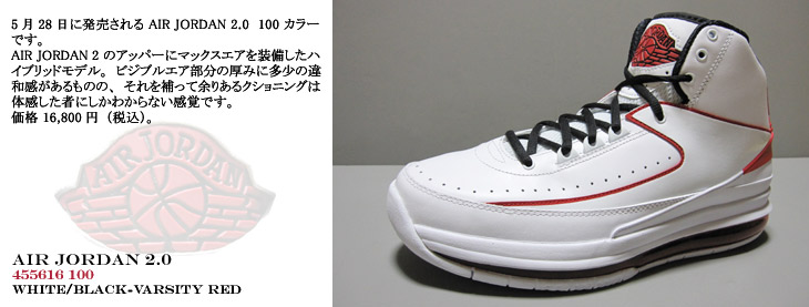 AIR JORDAN 2.0　100 カラー