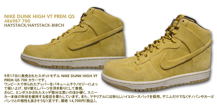 NIKE DUNK HIGH VT PREM QS　700 カラー