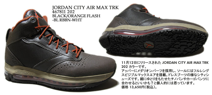 JORDAN CITY AIR MAX TRK　202 カラー