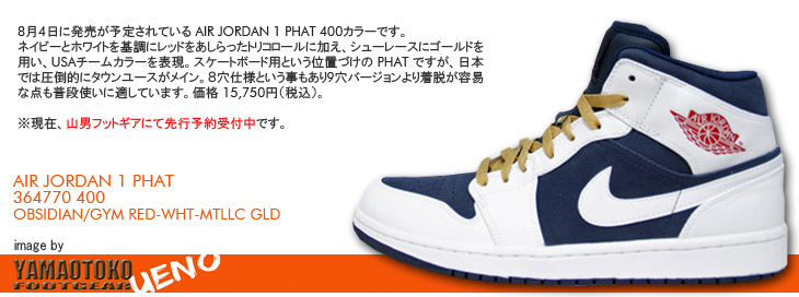 AIR JORDAN 1 PHAT　400 カラー