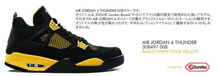 AIR JORDAN 4 THUNDER　008 カラー