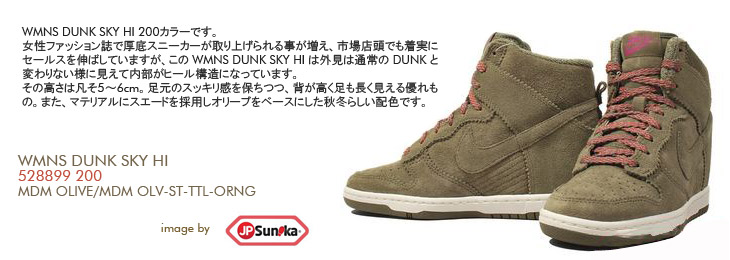 WMNS DUNK SKY HI　200 カラー