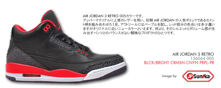 AIR JORDAN 3 RETRO　005 カラー