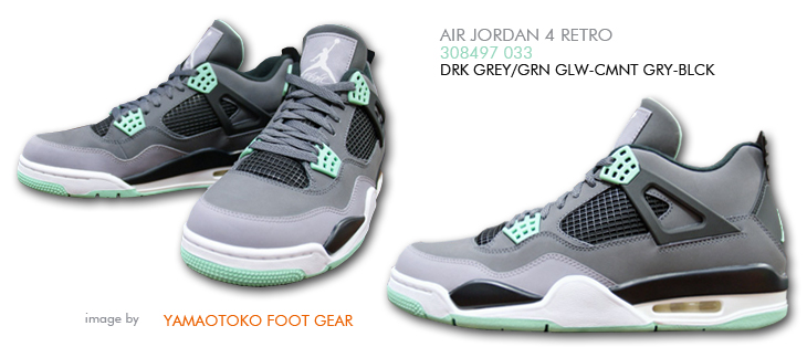 AIR JORDAN 4 RETRO　033 カラー GREEN GLOW