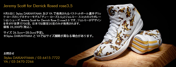 Jeremy Scott for Derrick Rose D.rose3.5 / 国内20足限定