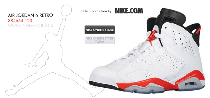 AIR JORDAN 6 RETRO（インフラレッド） 2月15日に NIKE.COM にて販売開始！