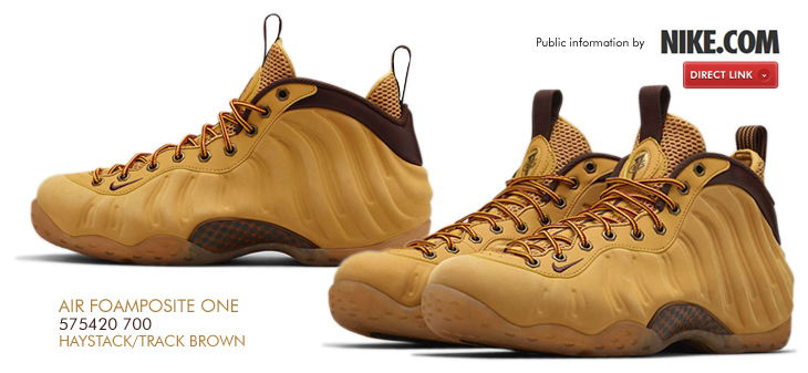 AIR FOAMPOSITE ONE （575420-700） WHEAT