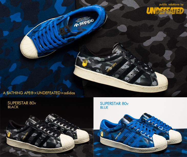 SUPERSTAR 80v | A BATHING APE®×UNDEFEATED×adidas