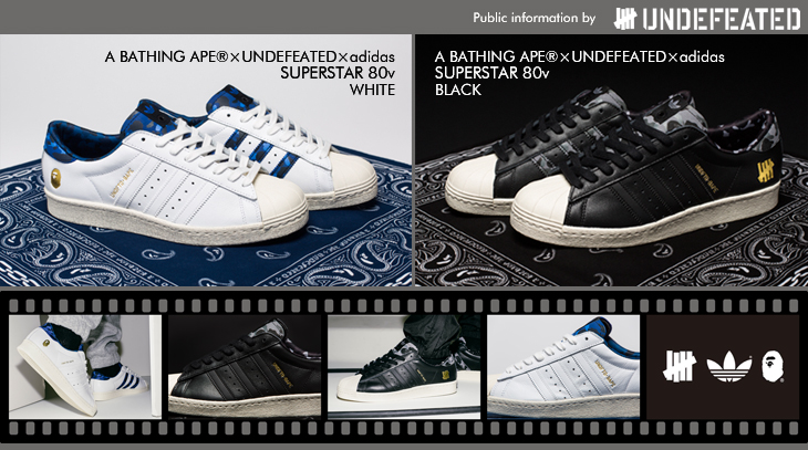 SUPERSTAR 80v | A BATHING APE®×UNDEFEATED×adidas