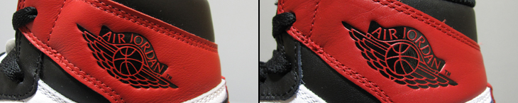 AIR JORDAN 1 RETRO HIGH OG "BLACK TOE" (つま黒) 比較画像!