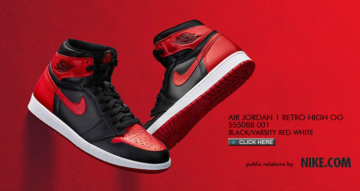 AIR JORDAN 1 RETRO HIGH OG "BANNED" | 555088-001