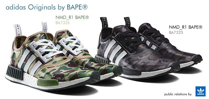 NMD_R1 BAPE® | adidas Originals×A BATHING APE®。