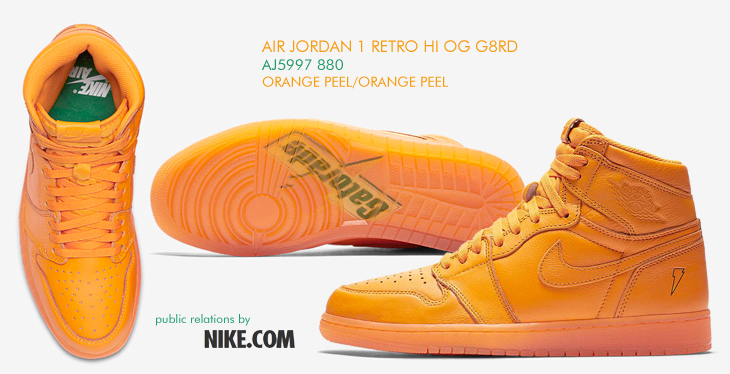 AIR JORDAN 1 RETRO HI OG G8RD | GATORADE | AJ5997-880