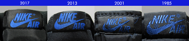 AIR JORDAN 1 ROYAL 比較｜Ver. 2017｜Ver. 2013｜Ver.2001｜Ver.1985