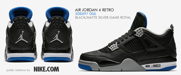 AIR JORDAN 4 RETRO "MOTORSPORT AWAY" | 308497-006