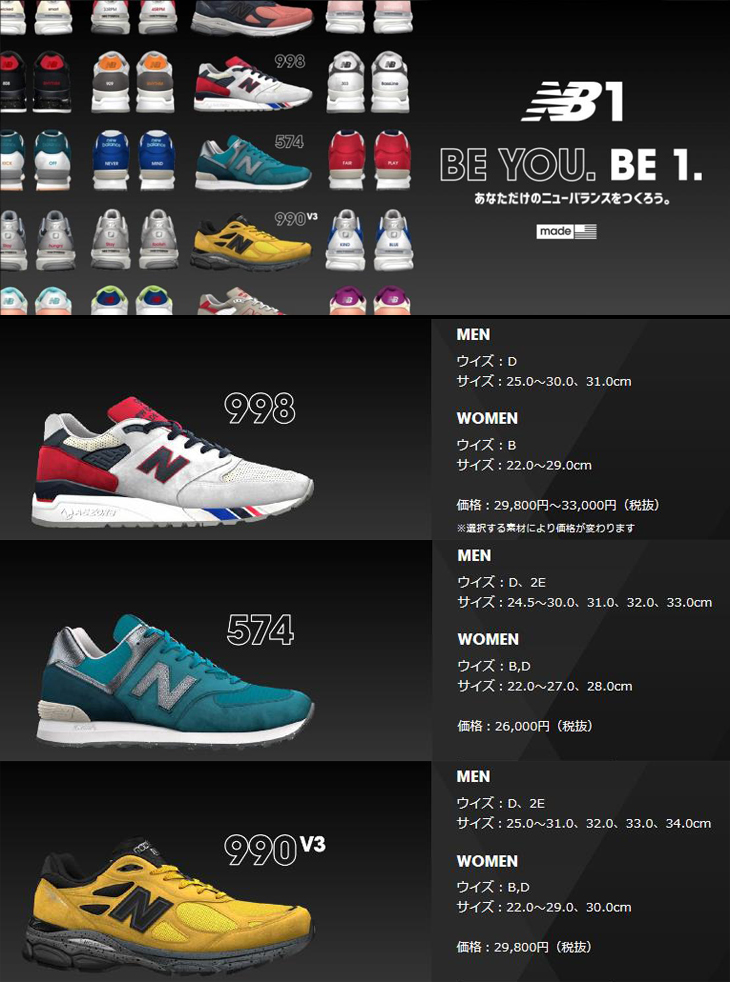 new balance Customize Service　NB1