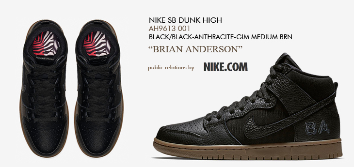 NIKE SB DUNK HIGH BRIAN ANDERSON | AH9613-001