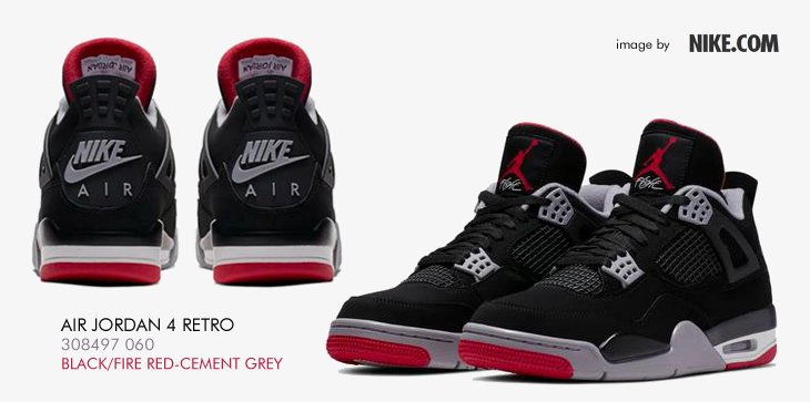 AIR JORDAN 4 RETRO "BRED" | 308497-060